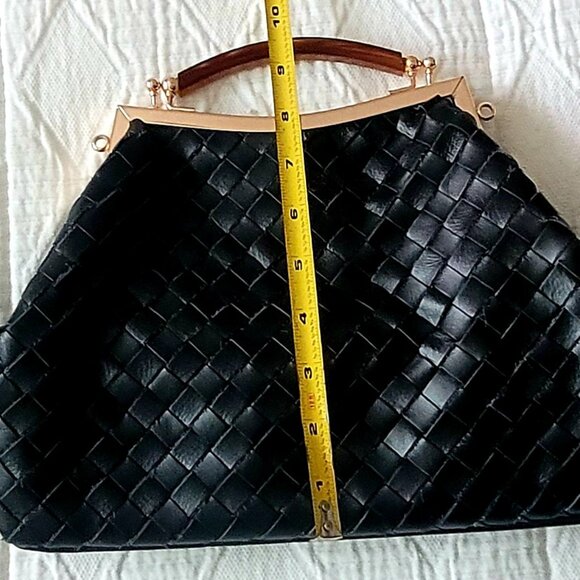 VALENTINA FIORE Black Leather Handbag - Picture 8 of 8